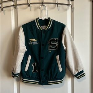 Zara Green and White Kids Jacket